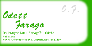 odett farago business card